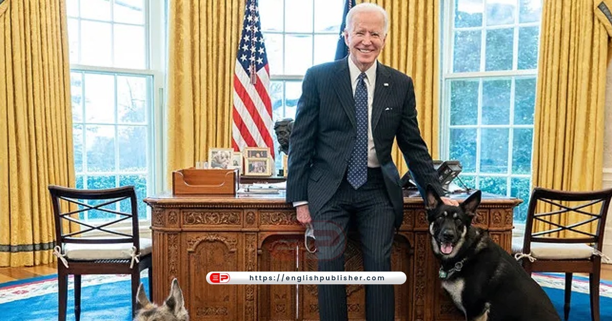 American President Biden with his dog